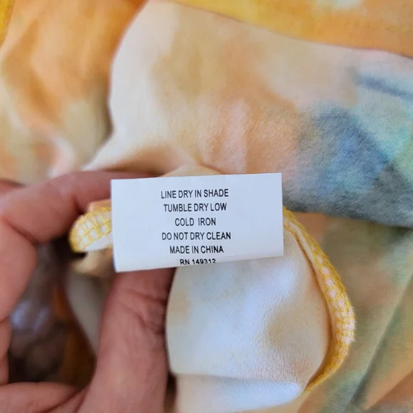 NWT Hello Molly Green Yellow Tie Dye Halter Neck Summer Mini Dress Size 4 - Picture 11 of 13